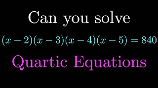 Solving x2x3x4x5840 [upl. by Hays]