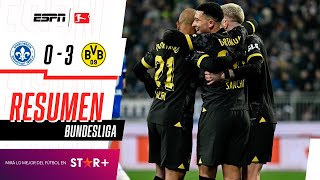 ¡LOS NEGRIAMARILLOS GOLEARON A DOMICILIO EN LA BUNDESLIGA  Darmstadt 03 B Dortmund  RESUMEN [upl. by Elenaj]