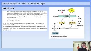 Examentraining vwo bio  4  Biologische productie van waterstofgas  20182  vr 27 tm 30 [upl. by Madaih]