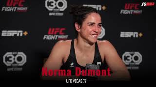 Norma Dumont comments on Chelsea Chandler viral running away moment at UFC Vegas 77 [upl. by Harry]