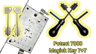 Master Key Potent 7000 77 Отмычка самоимпрессия Обучение открытию замков [upl. by Mcadams]