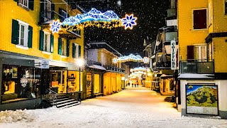 Magical snow falling walk in Engelberg ❄️ Switzerland 4K 🇨🇭 [upl. by Albert107]