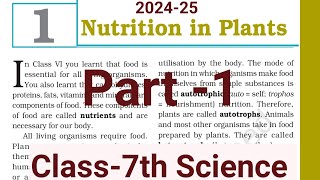 CLASS 7 SCIENCE  CHAPTER 1 NCERT  Nutrition in plants [upl. by Bigler]