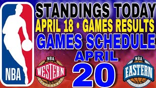 nba playoffs standings today April 18 2024  games results  games schedule April 20 2024 [upl. by Ikram]