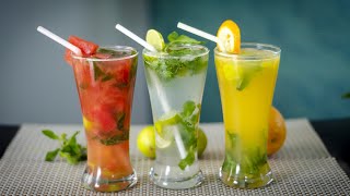 Mojito Drinks  Virgin Mojito  Orange Mojito  Watermelon Mojito  Mocktails  Summer Drinks [upl. by Idissac]