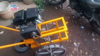 80cc hand tractor weeder with two wheels Marathi [upl. by Noelyn]