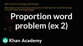 Proportion word problem example 2  7th grade  Khan Academy [upl. by Ardeha]