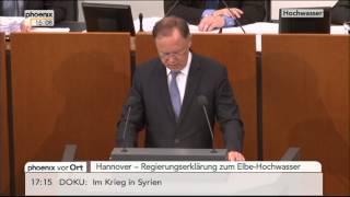 Regierungserklärung Stephan Weil zum Hochwasser  VOR ORT vom 18062013 [upl. by Eugaet]