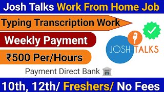 Josh Talks Jobs  Copy Paste Job Work from home  Copy Paste Kar ke Paise Kaise kamaye Copy Paste [upl. by Milla]