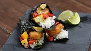 Fried Shrimp and Mango Salsa Hand Roll [upl. by Pawsner]