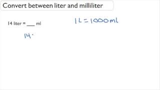 Convert between liter and milliliters [upl. by Suoivatnom101]