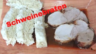 Schweinebraten mit quot Böhmischen Knödel quot  Sonntagsbraten Rezept [upl. by Ekralc]