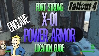 Fallout 4  Rare X01 Power Suit  Location Guide  Fort Strong Bridge [upl. by Clynes]