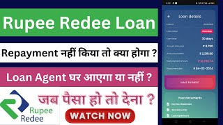 Rupee Redee loan 2024  Rupee Redee loan agent home visit  Rupee Redee loan repayment nhi kiya to [upl. by Laerol]