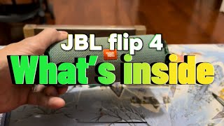 Jbl flip 4 teardown  what’s inside of speaker [upl. by Akcinahs]