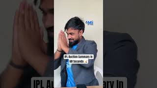 IPL Auction Summary 😼🏏 cricketvideos ipl iplauction rcb csk [upl. by Taub578]