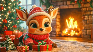 RELAXING CHRISTMAS MUSIC🎄🎅Soothing Christmas Piano for Study Relax Sleep🎁  Adorable Baby Deer 🦌 [upl. by Mukul]