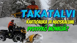 Mönkijä Lumitöissä  Yllättikö TAKATALVI [upl. by Raybin]