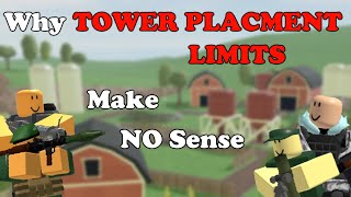 Why some TOWER PLACEMENT LIMITS Make NO SENSE  Tower Defense Simulator [upl. by Lareena]