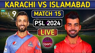 Karachi Kings Vs Islamabad United Live Commentary  PSL 2024 Live  UH Sports [upl. by Ahsekram]