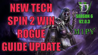 NEW BIG TECH PATCH 203 amp Shroud  Dance of Knives Rogue Build Guide Update Diablo 4 Season 6 [upl. by Milty]