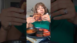 Grilled Cheese Mukbang 🧀🍅mukbang foodie cheese tomato [upl. by Adnylg]