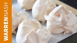 Meringue Recipe Easy  Just 2 Ingredients  Recipes by Warren Nash [upl. by Ynnig908]