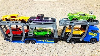 Parkplatz für Autos vom Autotransporter im Sand Film für Kinder neue Folge [upl. by Yentrok813]