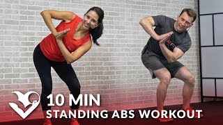 10 Minute Standing Abs Workout amp Low Impact Standing Cardio Workout  10 Min Abs  Standing Up Ab [upl. by Nishom]