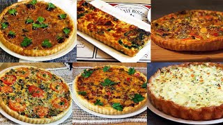 6 Recettes De Quiche Faciles et rapides [upl. by Ilarrold]