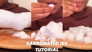 CARBONATED ICE TUTORIAL  ASMR ICE EATING [upl. by Ahsekin]