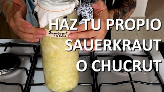 Cómo Hacer Sauerkraut o Chucrut Casero Con 2 Ingredientes [upl. by Trebled]