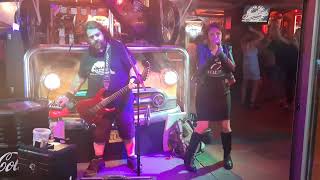 Tetiana Halberd with Jonny Hellraizer in HeartBreack pub Benidorm [upl. by Yemrots]