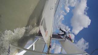 Nacra 58 capsize at Meningie Sailing Club opening Oct 8th 2022 [upl. by Law]