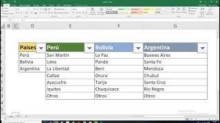 Excel Listas desplegables dependientes 2024 [upl. by Gabbert]