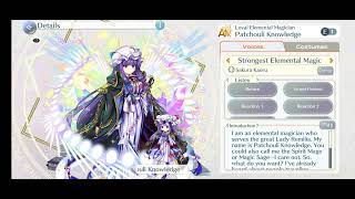 Touhou Lost Word Patchouli E1 Voicelines Strongest Elemental Magic [upl. by Cline963]