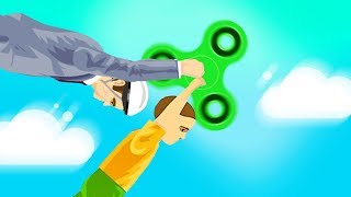 I GOT KILLED BY A HUGE FIDGET SPINNER Happy Wheels [upl. by Bhatt854]