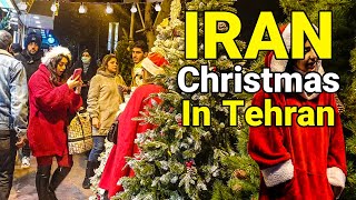 IRAN Today  Christmas Night In Tehran Walking Vlog ایران [upl. by Ayotahs]