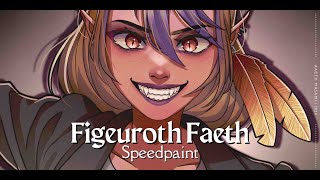 Figeuroth Faeth  Dimension 20 Speedpaint [upl. by Sirron]