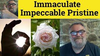 🔵 Immaculate Impeccable Pristine  Immaculate Impeccable Pristine Meaning and Examples [upl. by Tatman]