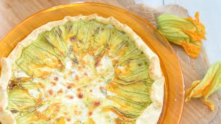 Torta salata con stracchino e fiori di zucca [upl. by Grata]