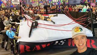 WWE Action Figure SET UP Breaking the Ring [upl. by Nodgnal]