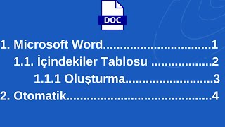 Microsoft Wordde Otomatik İçindekiler Tablosu Nasıl Oluşturulur [upl. by Figueroa]