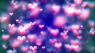 Twohour relaxing screensaver with Valentines day abstract background flying hearts [upl. by Nostets455]