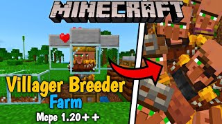 Easy VILLAGER BREEDER Farm Mcpe 120 McpeBedRock [upl. by Jenei]