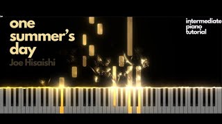 One Summers Day Spirited Away  Joe Hisaishi  Piano Tutorial [upl. by Kcirtap268]