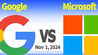 Nov 1 2024 Google VS Microsoft The winner 223 Investing my own money in both stocks daily [upl. by Dearborn917]