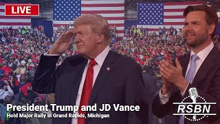 LIVE REPLAY President Trump and JD Vance Hold Major Rally in Grand Rapids Michigan  72024 [upl. by Durward]