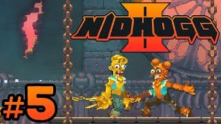 Nidhogg 2  5  NEW LEVELS 4 Player Gameplay [upl. by Ostap52]