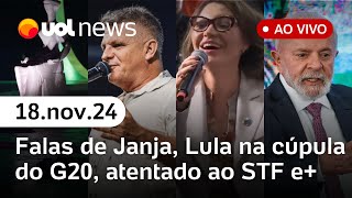 G20 Biden Xi Jinping e mais líderes chegam para cúpula com Lula morte de Apóstolo Rina UOL News [upl. by Spike]